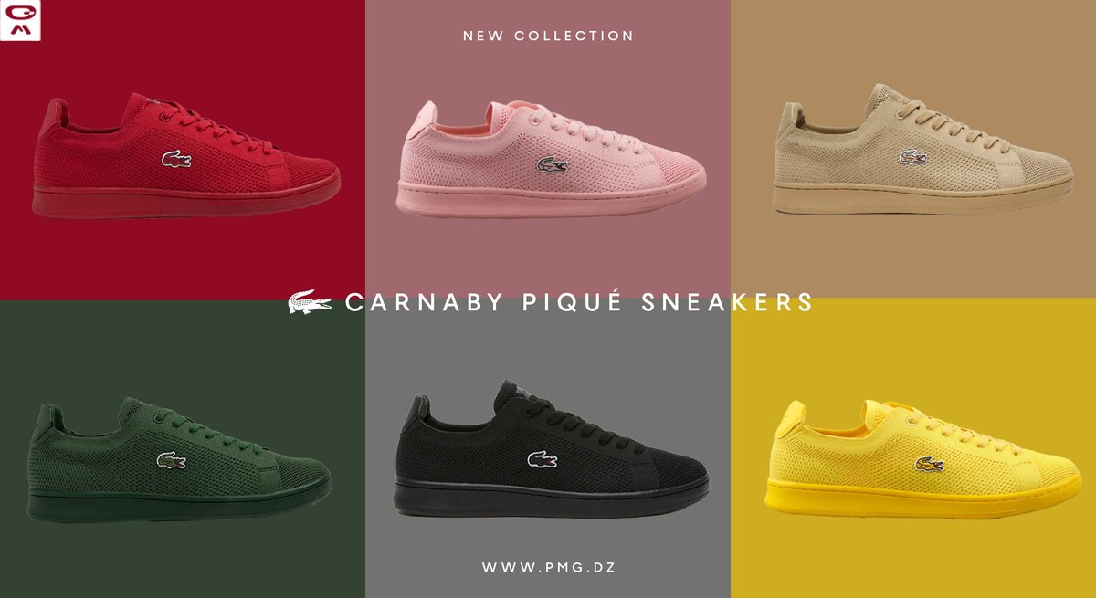 PlayModeGroup's tweet image. 📷Découvrez la nouvelle collection de sneakers Lacoste Men's Carnaby Piqué chez PMG, disponibles en plusieurs couleurs estivales ! 📷📷

Lacoste Men's Carnaby Piqué Sneakers : Alliant élégance, confort et performance, parfaites pour un look chic et décontracté.