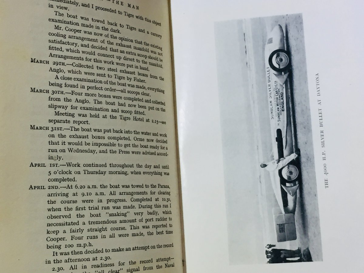 SimonLewisBooks's tweet image. KAYE DON THE MAN 1935 biography of Brooklands lap record holder, Ards TT winner, land &amp;amp; water speed record contender. First one I've seen in 39 yrs &amp;amp; has a jacket. Now on eBay ebay.co.uk/itm/3154506769…  #brooklands #Sunbeam #bugatti #landspeedrecord #waterspeedrecord #motorsport