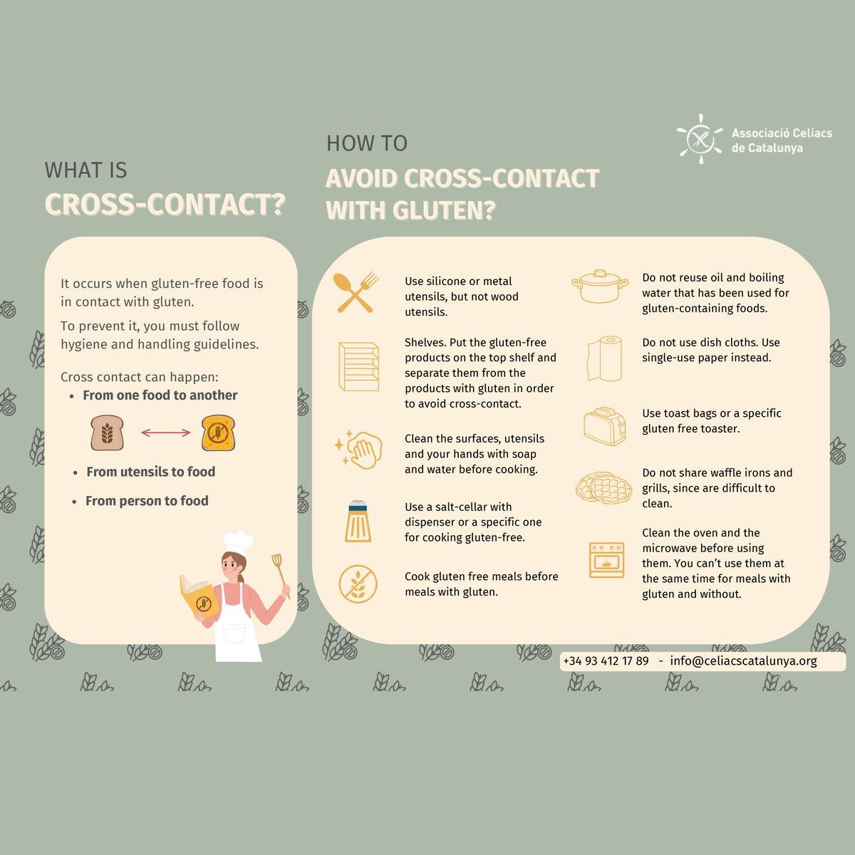 ✅Hem preparat una #infografia en anglés perquè pugui ser útil quan els vostres fills/es amb celiaquia vagin a l'estranger a casa d'una família d'acollida.

ℹ️ La teniu en PDF aquí: celiacscatalunya.org/ca/divulguem
