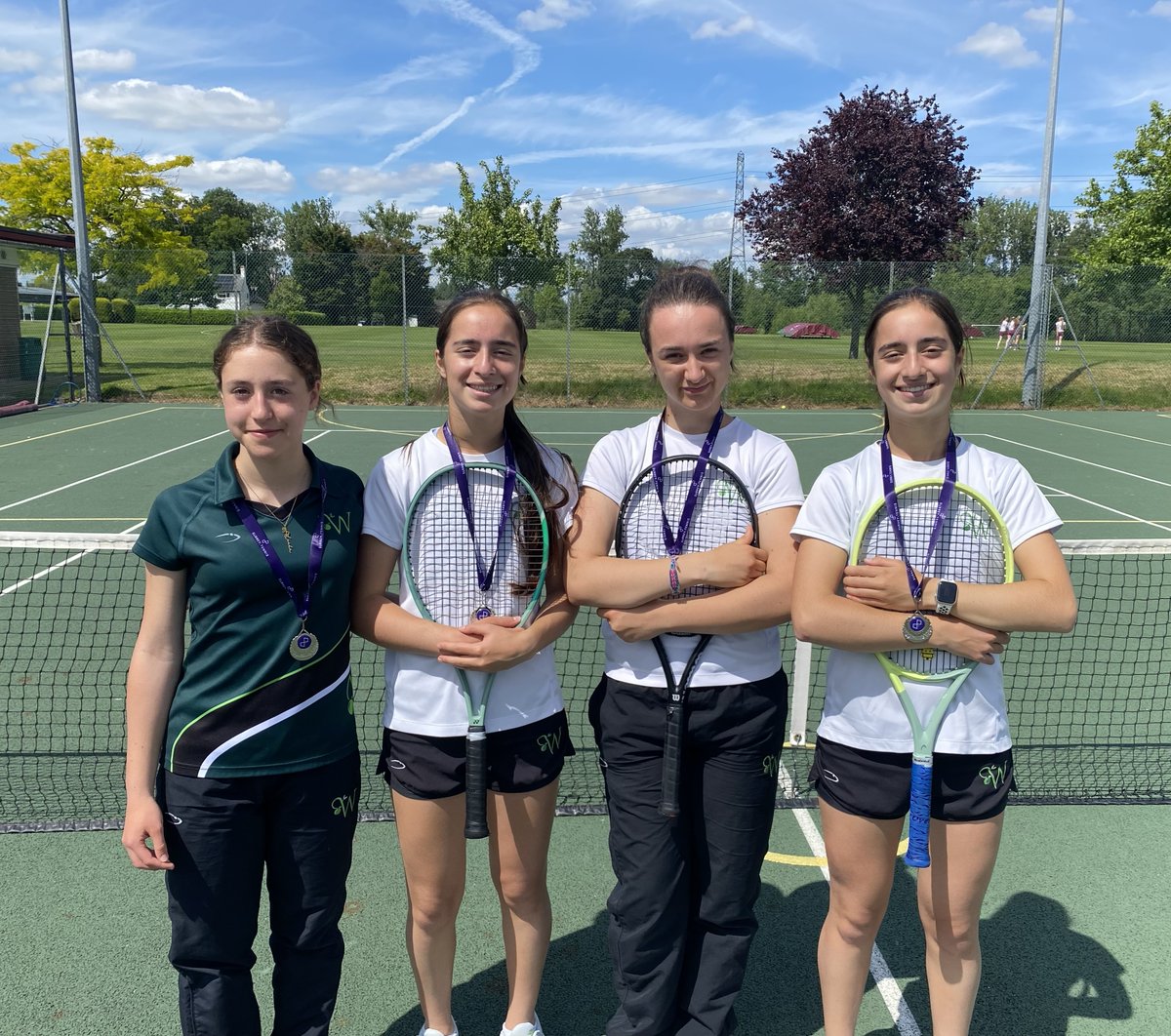 Very well done to our Year 10 Tennis Team (Kiana, Rochelle, Leila &amp; Vera) who came Runners Up in the Surrey League U15 Finals yesterday 👏👏👏