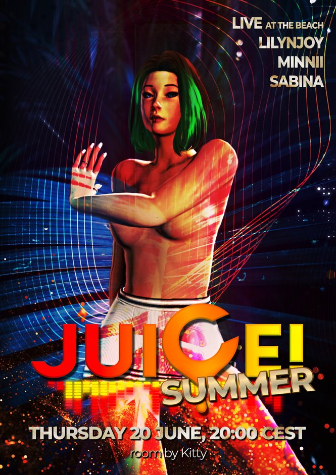 📢Happy JuiCe! day! 🎉

Great live DJs, energetic tunes, summer vibes, &amp; a lively local chat. We are looking forward to partying with you in JuiCe! ✺ ടಲ൹൹Єર tonight 🏝️ Dance, flirt, laugh, chat, &amp; have a good time with friends ❤️🧡💛

#thursdayvibes #3dxchat #beach <a href="/LilyNJoy3DX/">LilyNJoy</a>