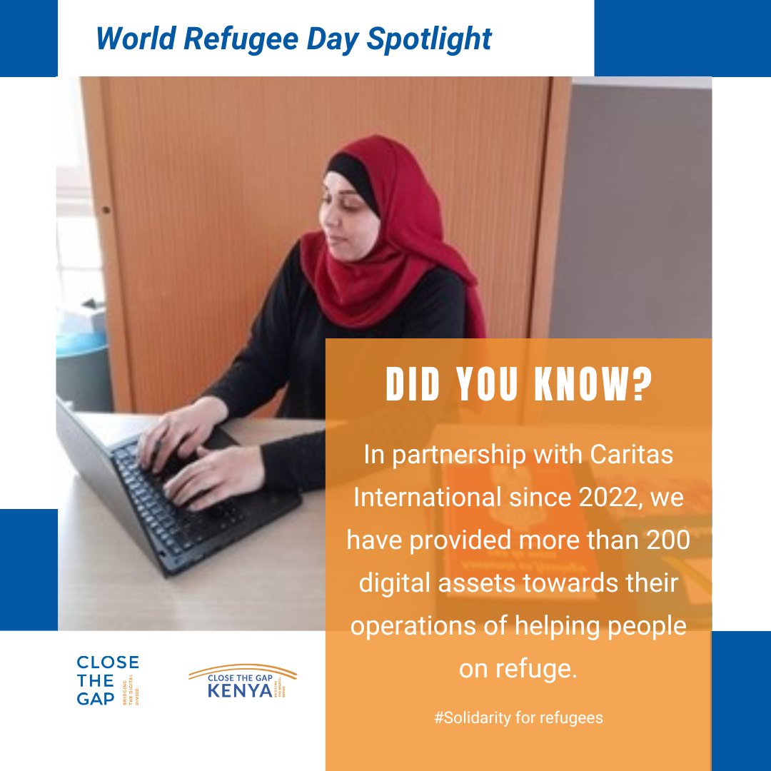 It's World Refugee day! Today we shed light on the partnerships that we've leveraged on to provide access to digital tools towards initiatives that support learning and empowerment for refugees around the world!

#WorldRefugeeDay2024 #solidaritywithrefugees