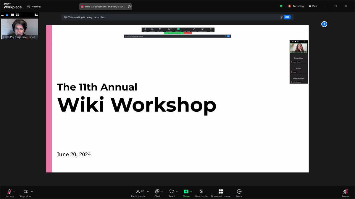 #WikiWorkshop24 has just started 🎉