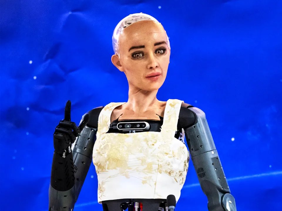 Ian Jones (@ianljones98) on Twitter photo Robots like Sophia are impressive to look at (although, I’m not so sure I agree) but, don’t let their humanlike expressions trick you into thinking they are intelligent. By Will Knight v/<a href="/WIRED/">WIRED</a>
wired.com/story/fast-for…
cc <a href="/BetaMoroney/">Tony Moroney</a> <a href="/Nicochan33/">Nicolas Babin</a> <a href="/enilev/">Eveline Ruehlin</a> <a href="/jeancayeux/">Jean CAYEUX 🇫🇷</a> <a href="/mvollmer1/">Dr. Marcell Vollmer 🇺🇦 #StaySafe #CES2024</a> Robots like Sophia are impressive to look at (although, I’m not so sure I agree) but, don’t let their humanlike expressions trick you into thinking they are intelligent. By Will Knight v/<a href="/WIRED/">WIRED</a>
wired.com/story/fast-for…
cc <a href="/BetaMoroney/">Tony Moroney</a> <a href="/Nicochan33/">Nicolas Babin</a> <a href="/enilev/">Eveline Ruehlin</a> <a href="/jeancayeux/">Jean CAYEUX 🇫🇷</a> <a href="/mvollmer1/">Dr. Marcell Vollmer 🇺🇦 #StaySafe #CES2024</a>