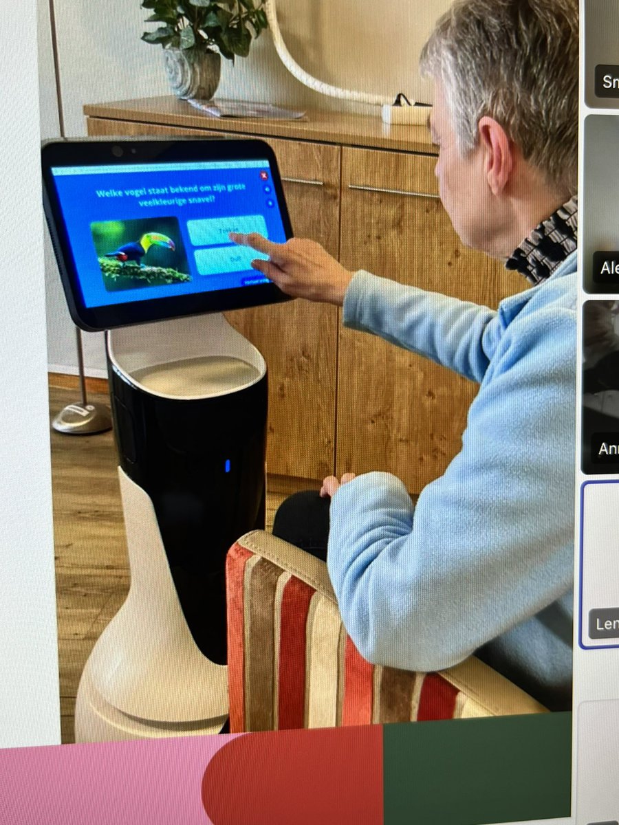 Zeer interessante presentatie over wetenschappelijk onderzoek naar zorgrobots!