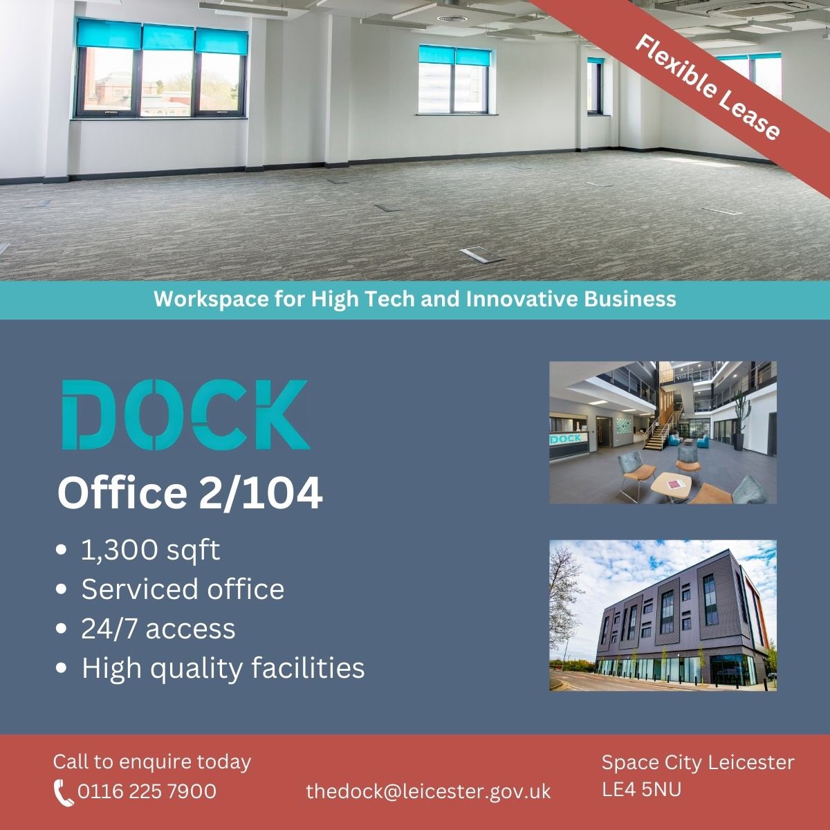 Industrial unit &amp; office available in our Dock 2 building. 
#workspace #SpaceCityLeicester