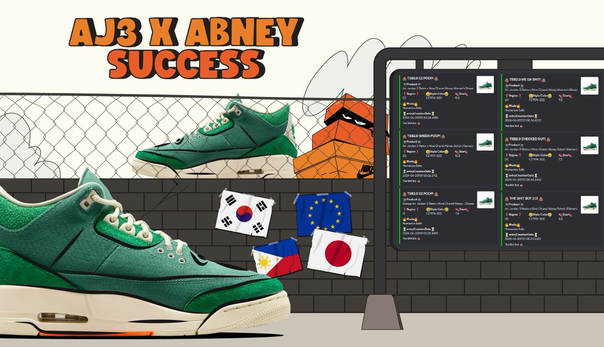 Everywhere, everywhere!
TSB fam got to cop the AJ3 Chanel Abney's from all SNKRS regions worldwide 🌎
Repost to join &amp; WIN 💩