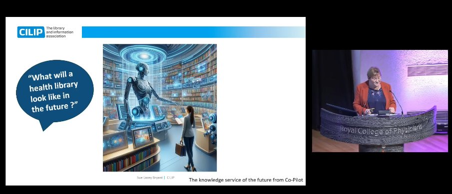 A #ArtificialIntelligence image of what a health library will look like in 20 years time, <a href="/SueLaceybryant/">Sue Lacey Bryant</a> using Copilot to visualise this.  Let's see if this vision is correct in 20 years time. <a href="/WileyHealth/">Wiley Clinical and Health</a> #HLG2024