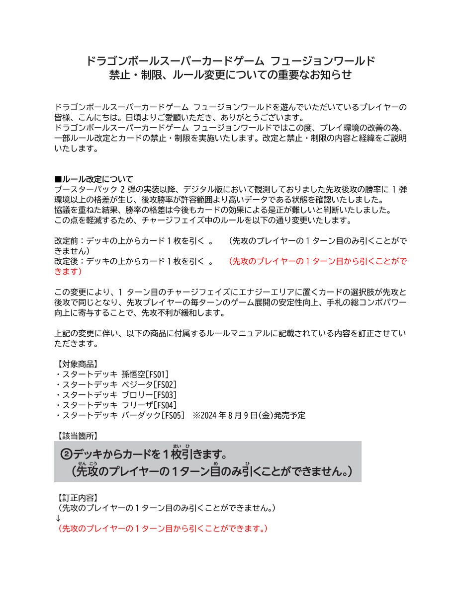 ドラゴンボールカード DRAGONBALLSUPER CARDGAME RULE MANUAL DRAGONBALLSUPER CARDGAME RULE MANUAL