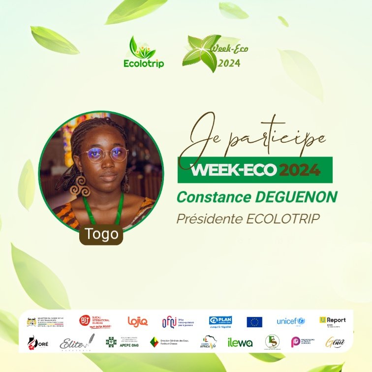 TanceDeguenon's tweet photo. Moins d'une semaine pour notre rendez-vous des écolos édition 2024😇. On s'y retrouve pour une plus belle aventure et des ateliers et rencontres enrichissants. 

Suivez les pages d'@ecolotriporg pour plus d'informations ☺️.

#WeekEco2024 #Parakou #Weekeco #ecolotrip https://t.co/hHwOY1sGsX