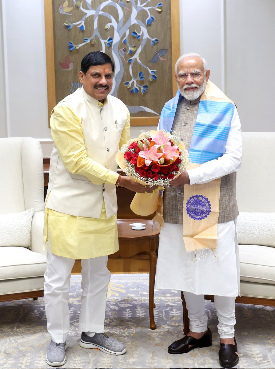 Krashanpal4BJP's tweet image. प्रधानमंत्री श्री नरेंद्र मोदी जी से  मुख्यमंत्री डॉ. मोहन यादव जी ने सौजन्य भेंट की। 

@narendramodi @DrMohanYadav51
#MohanYadavMeetPMModi #MPCM #PMModi