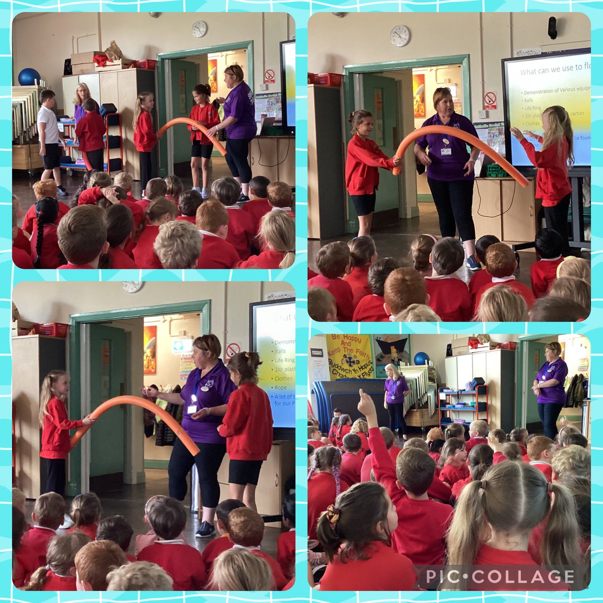 We learnt how to keep safe in the sea during today’s Bluestone water safety assembly.
