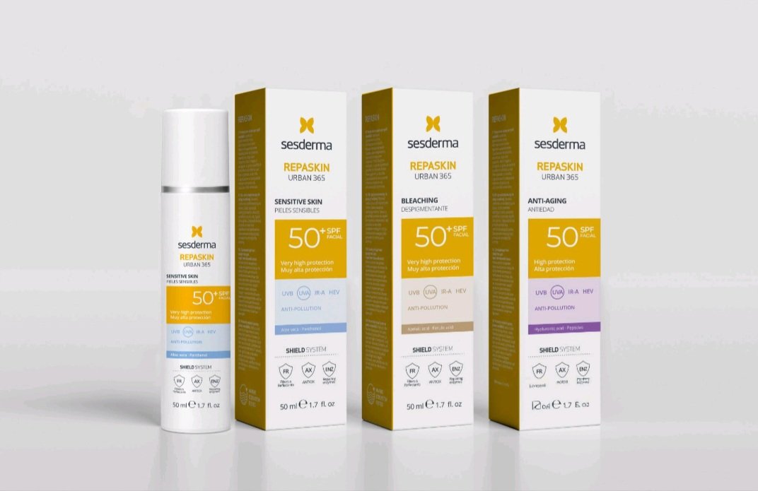 Tras años de investigación, Sesderma lanza REPASKIN Urban 365, tres fotoprotectores solares que además de proteger la piel de los rayos solares, ofrecen beneficios adicionales para tratar las pieles sensibles, combatir los signos de la edad y prevenir las manchas.