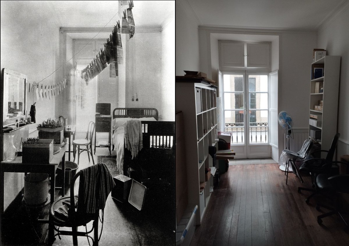 Temos proxectos de luxo, p.ex. un sobre #RuthMatildaAnderson que nos leva a visitar espazos onde estivo, como o Hotel Suízo. Descubrimos o cuarto do pai daquela*, que a acompañou, hoxe parte da oficina de <a href="/numaxcoop/">NUMAX</a> (grazas mil pola axuda!).

*Foto da Hispanic Society of America.