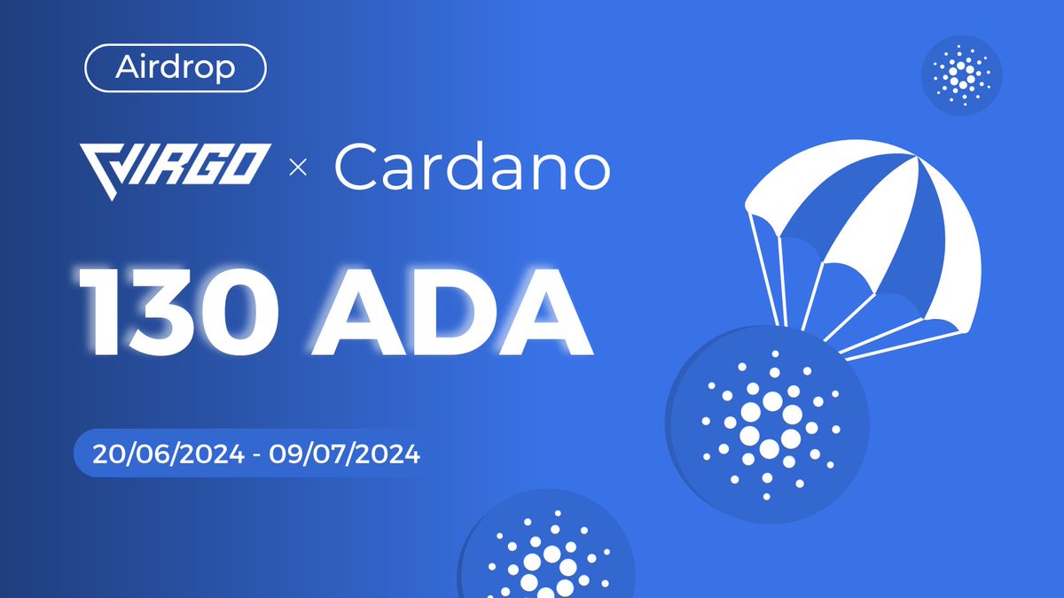 🪂 New Airdrop on #VirgoWallet

🎁 130 $ADA - @cardano

Rules :
🟣 RT &amp; Follow <a href="/virgo_coin/">Virgo</a>
👇 Install the wallet &amp; go to the airdrop section urls.fr/GpPwpE 

#Airdrop #Crypto #GiveawayAlert #ADA #CARDANO