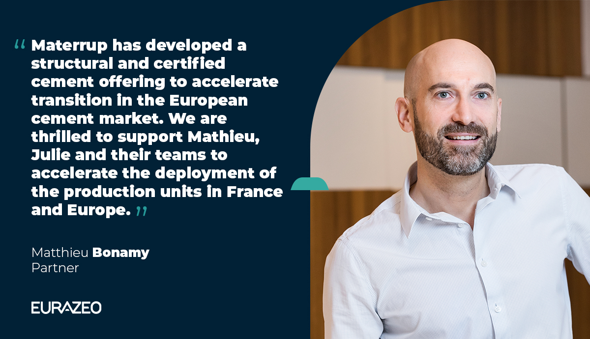 [#Climate] Our Smart City team and the EIC Fund support MATERRUP Ciments bas carbone in raising €26 million to deploy its circular low-carbon cement plants, in France and in Europe.

🔎 Read more: linkedin.com/posts/eurazeo_…

#smartcity #transition #tech #industry #construction