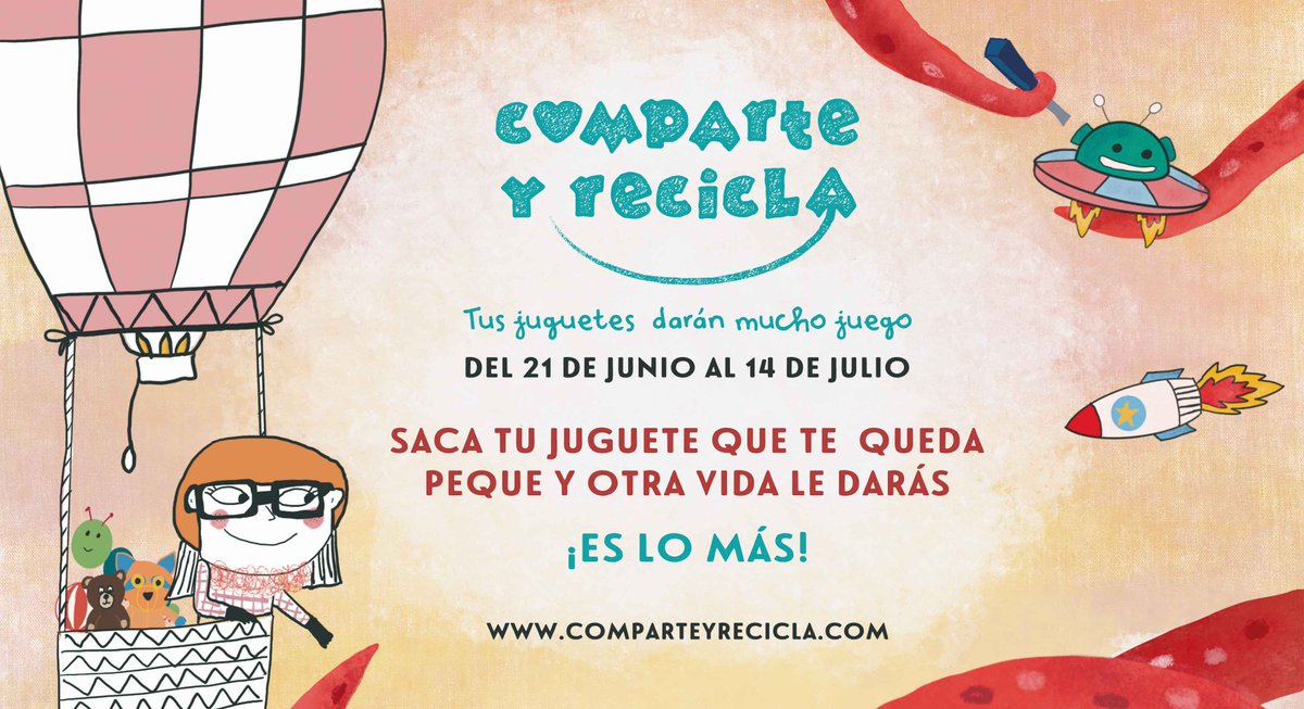 FundacionECOTIC's tweet photo. 🧸 Desde mañana hasta el 14 de julio, @elcorteingles, @hipercor y @MBESpain serán los puntos de recogida de juguetes de #ComparteYRecicla.
♻️ En ECOTIC nos encargaremos de reciclar los juguetes electrónicos.
¡Tus juguetes darán mucho juego!💪
🔗https://t.co/VUBW9UUj57 https://t.co/osctC6qXJQ