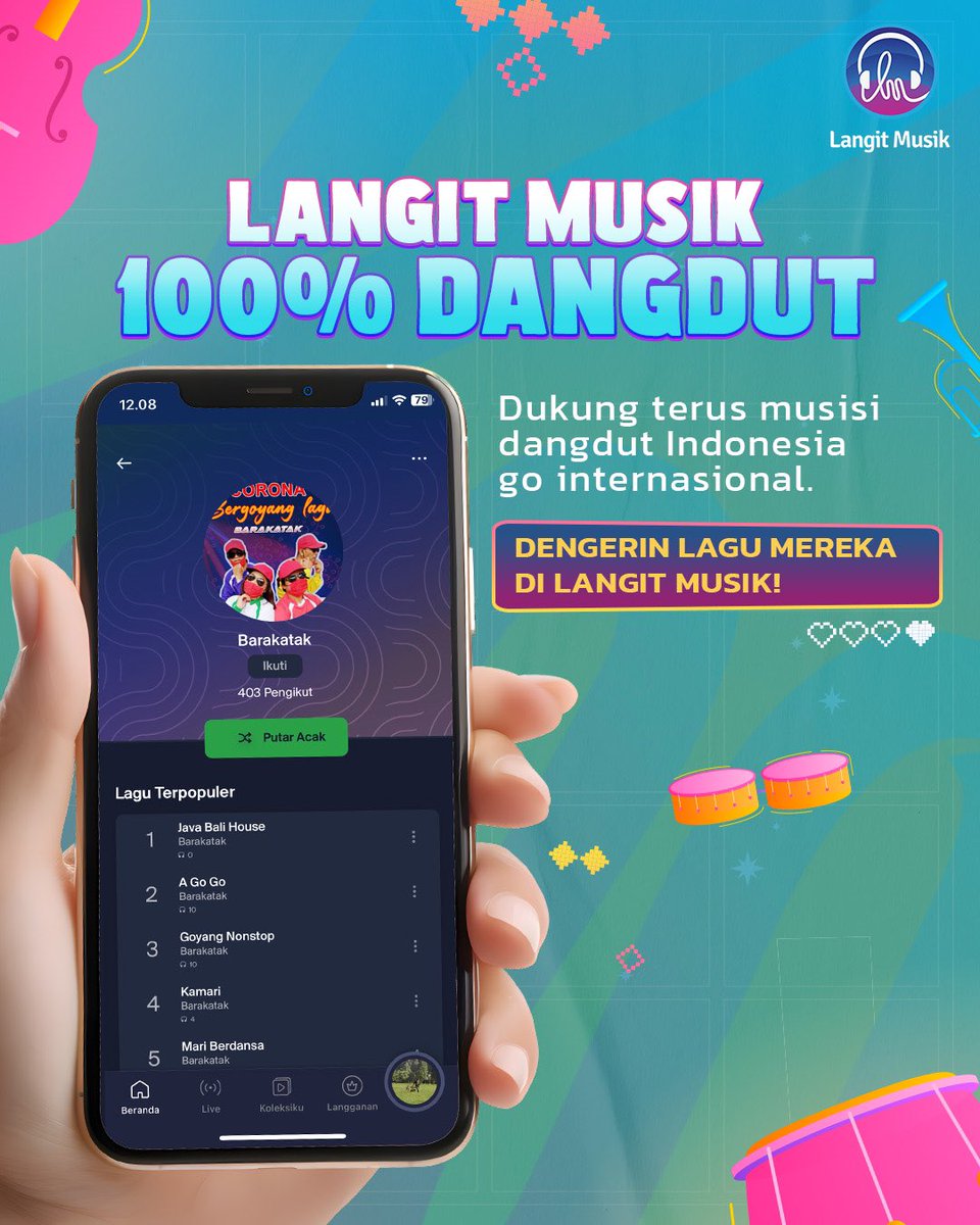LangitMusik's tweet photo. Ayo dengerin dangdut favoritmu di Langit Musik! ๐๐ปโค๏ธ
#MusikIndonesia #TunjukanEkspresiMusikMu #LangitMusik #langitmusik #lagupopindonesia #lagukekinian #musik #musikindonesia #musikhits #musiktrending #musikdangdut #dangdut https://t.co/K8Bh4rBI2s