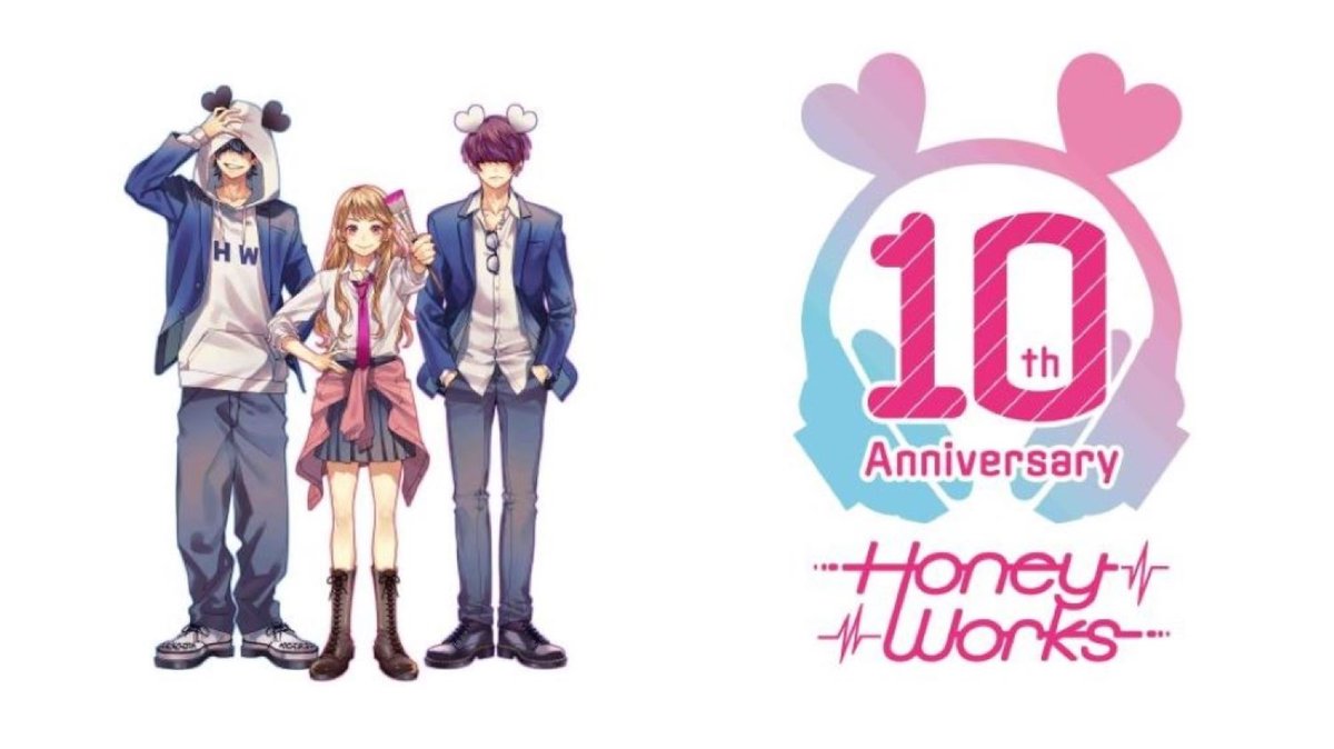 HoneyWorks_828's tweet photo. ＼📢HoneyWorksデビュー10周年✨／
今年HoneyWorksはメジャーデビュー10周年を迎えました。
10周年を記念して今後10個の企画を発表予定です！

その名も『Honey 10 Works』┗|∵|┓

これからなにが起きるのか…お楽しみに！
メンバーからのメッセージも是非チェックしてね💌
https://t.co/aCaqADgBXw

今後とも応援よろしくね┗|∵|┓