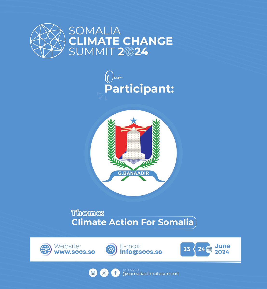 SomaliaClimate's tweet photo. Mogadishu municipality and Banaadir Regional Administration are set to join the Somalia Climate Summit, featuring pivotal sessions on urban climate adaptation. 🌍
#SCCS2024
#ClimateAction #CitiesForClimate" https://t.co/lz9Xtch0ou