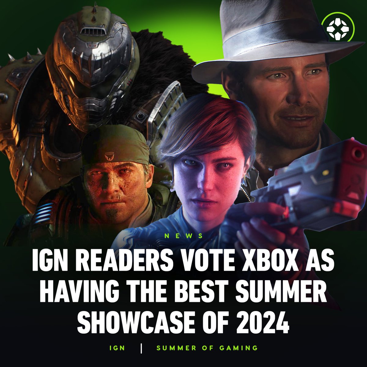 IGN's tweet photo. We asked IGN's followers on X which of the big three had the best summer showcase? With 70.4% of the vote, Xbox was the landslide winner. #IGNSummerOfGaming https://t.co/Gcs4oZbRrT https://t.co/IiBGJWU2XQ