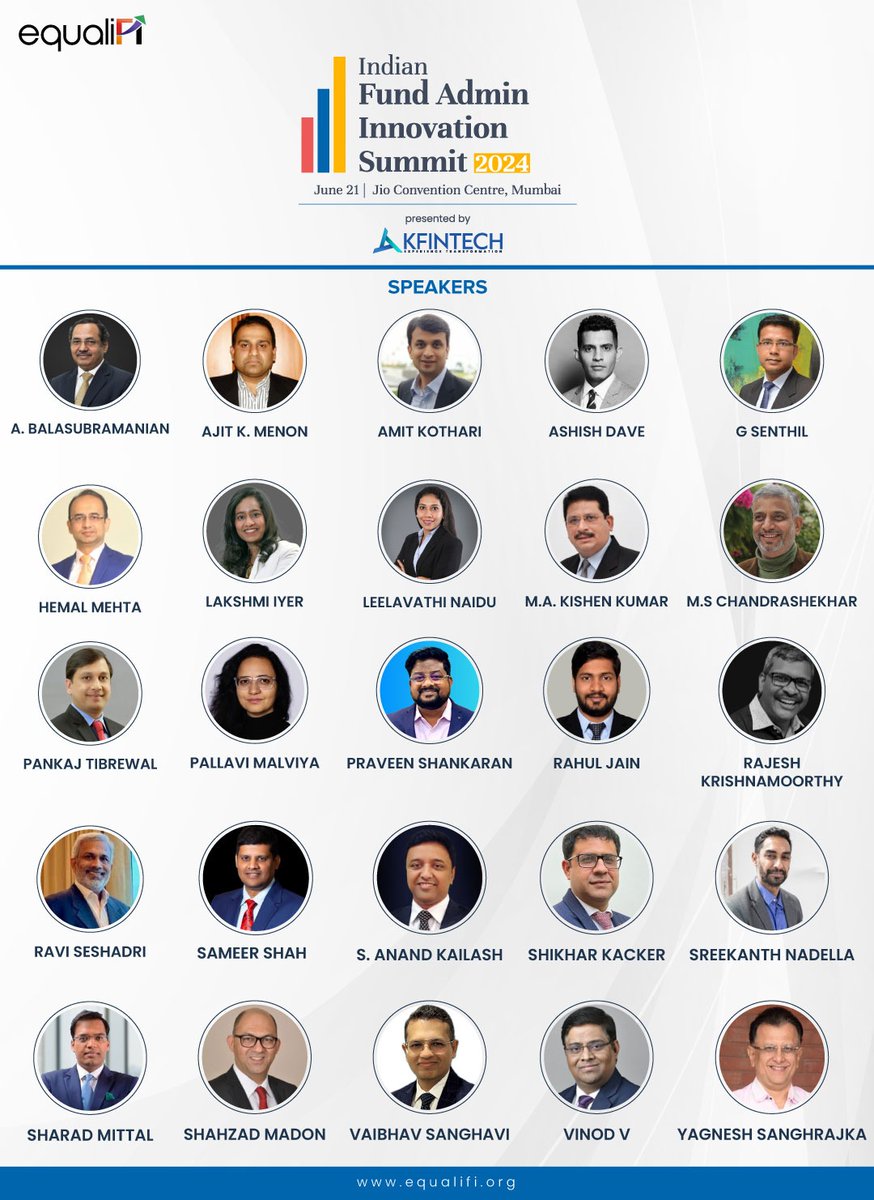 Equalifi (@equalifi) on Twitter photo Final onboarding call for Equalifi's 2nd Indian Fund Admin Innovation Summit 2024.
Events details and registration link here-equalifi.org/events/ifais24
<a href="/weKFintechTH/">KFintech Thailand</a> Final onboarding call for Equalifi's 2nd Indian Fund Admin Innovation Summit 2024.
Events details and registration link here-equalifi.org/events/ifais24
<a href="/weKFintechTH/">KFintech Thailand</a>