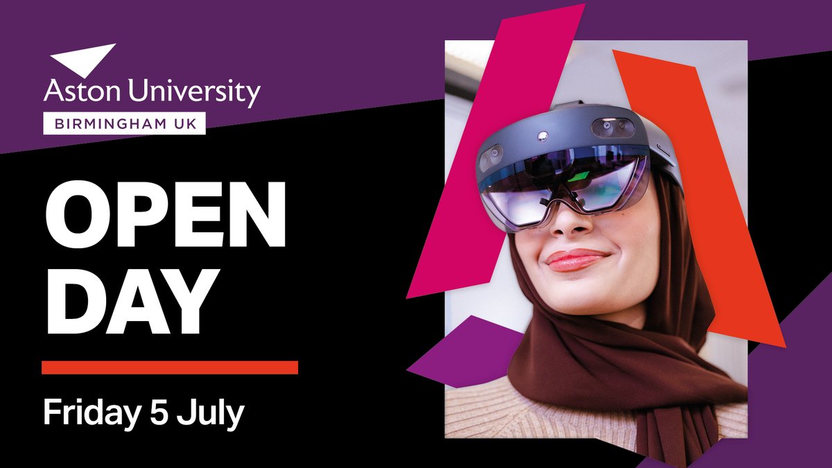 The Aston University Undergraduate Open Day is our chance to welcome you to our city-centre campus. It’s your opportunity learn more about your course, student life, Birmingham life, and our campus and facilities.

Join us on Friday 5th July 👉 tinyurl.com/y89zh2j7