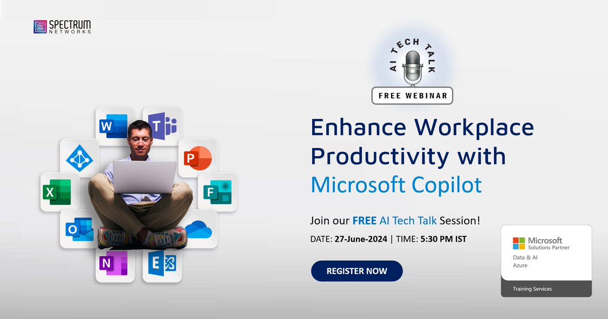specntapac's tweet image. 1 Week to Go! Discover Microsoft 365 Co-pilot—your AI partner for enhanced productivity. Learn from experts and revolutionize your workflow with Microsoft&apos;s latest AI capabilities. Don&apos;t miss out!

Register now: shorturl.at/oBN56

#M365Copilot #Microsoft #spectrumnetworks