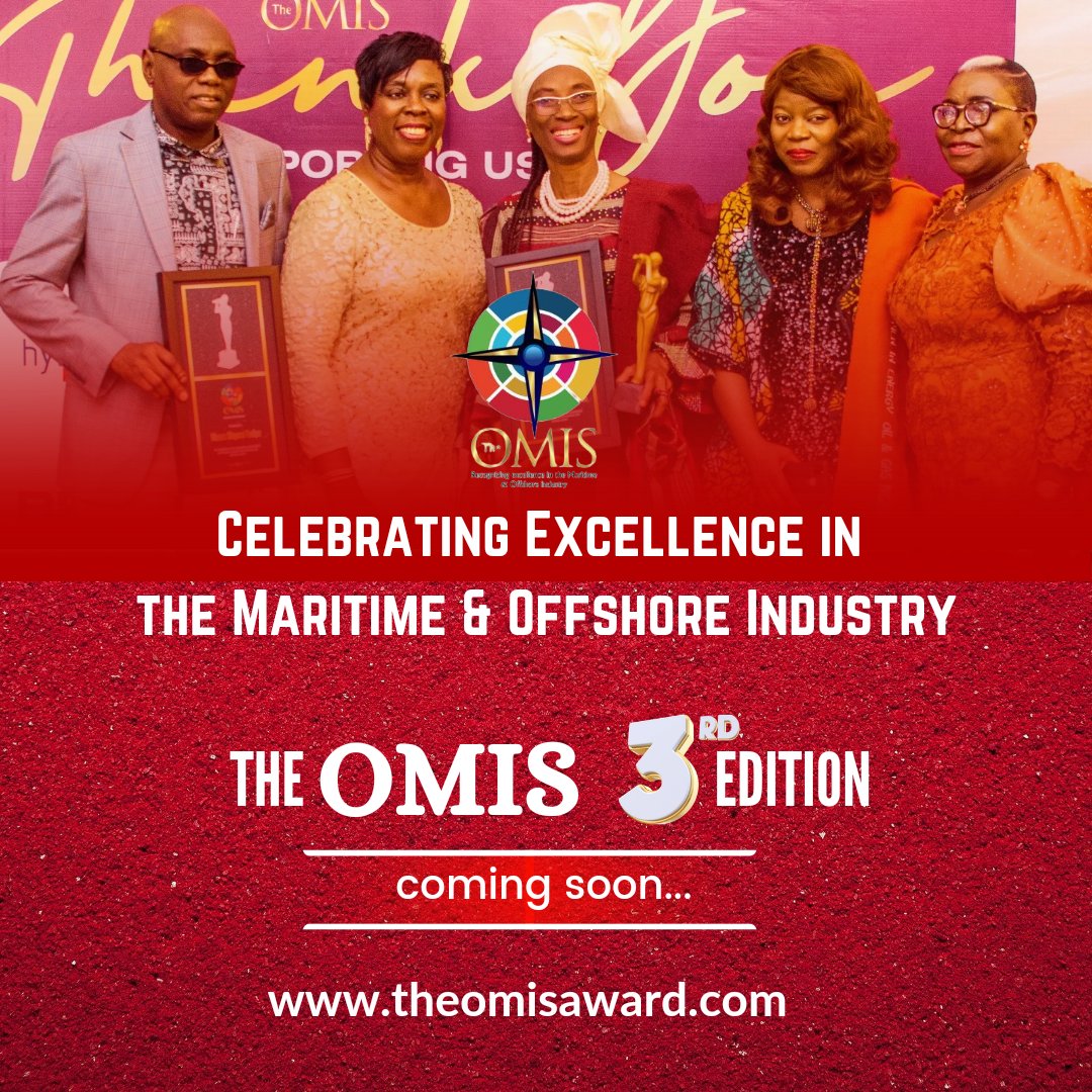 Watch out for the 3rd edition of The OMIS!

🚨For inquiries, sponsorship opportunities, and more, visit theomisaward.com

#TheOMIS #Maritime #Offshore #MaritimeProfessional #Shippers #Shipping #NigerianShippersCouncil #Manufacturing