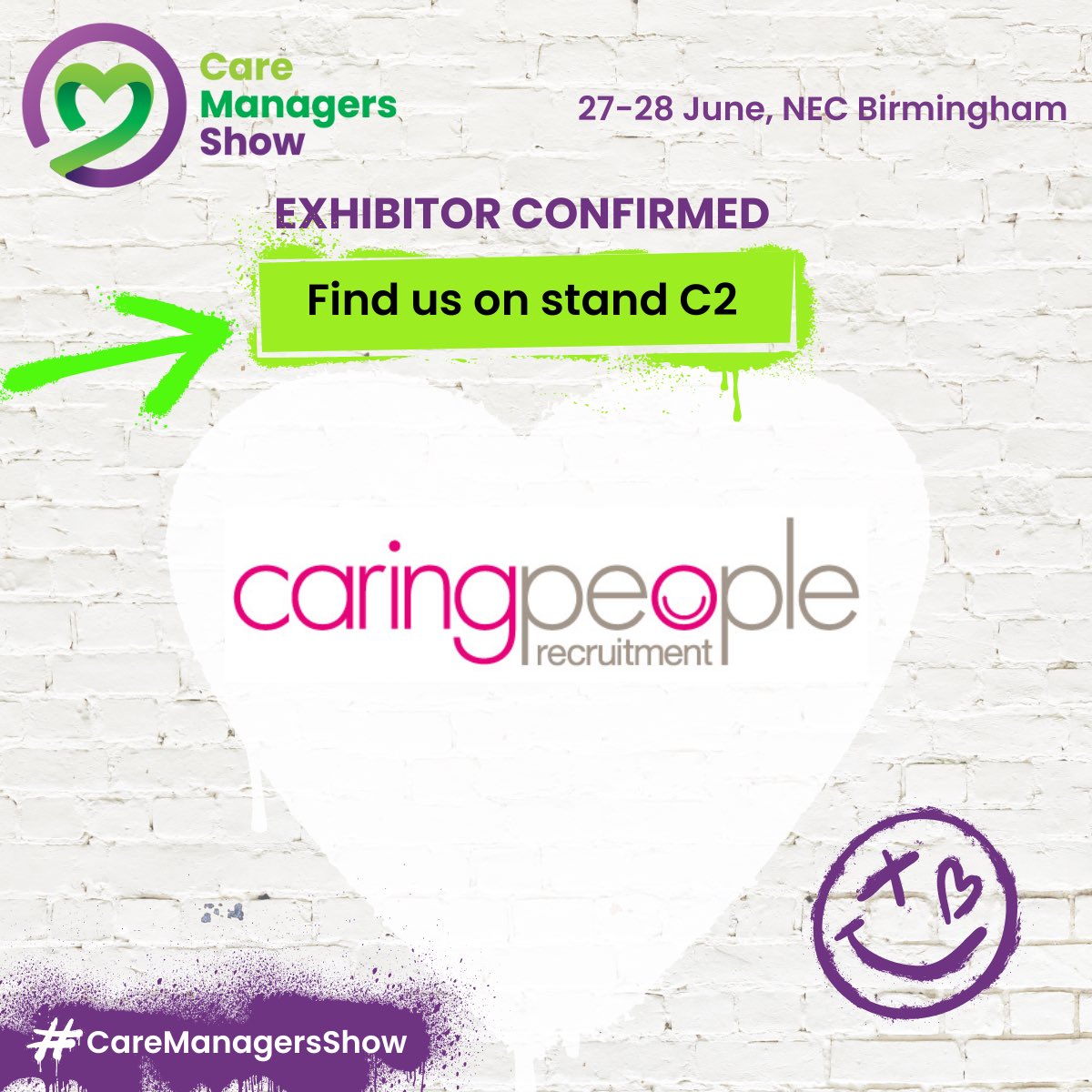 Caring People will be at the Care Managers Show next week. 
Come and see us! 
Details below 👇🏼
#CareManagersShow