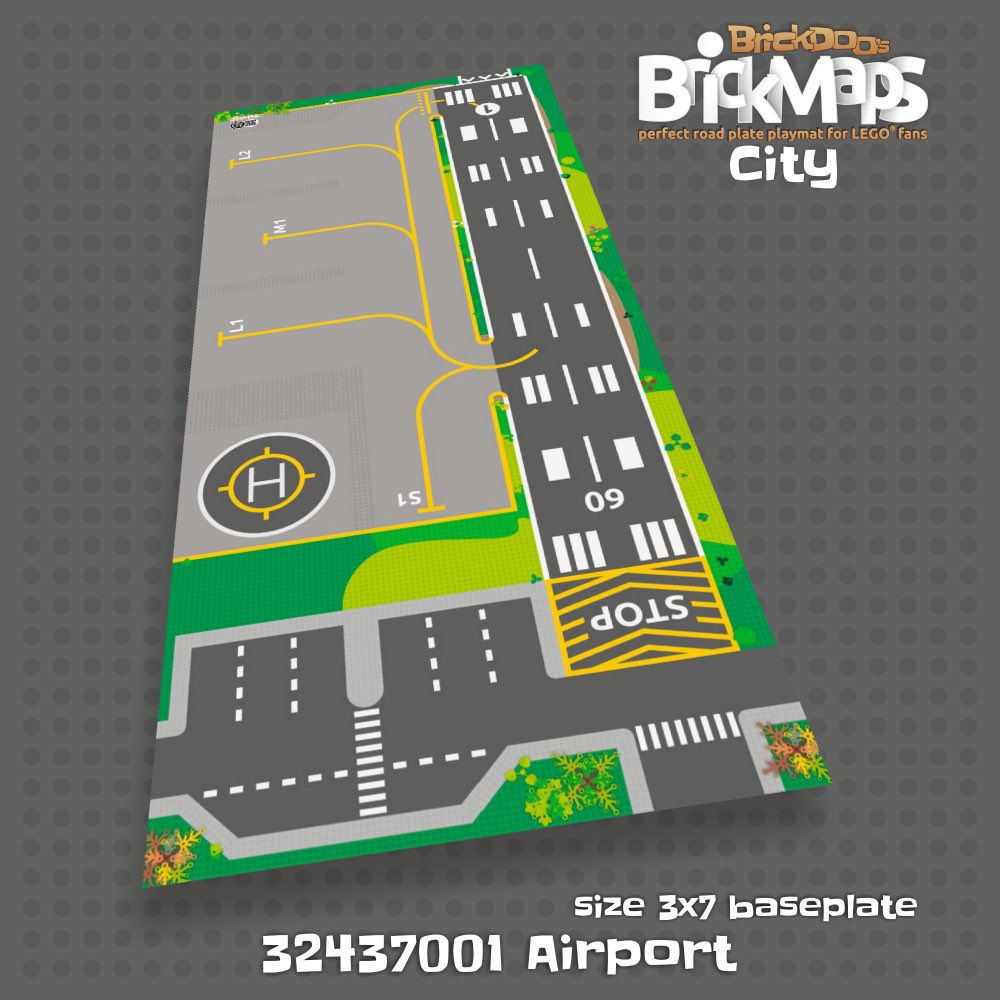 AVAILABLE NOW! 32437001 Airport #brickmap get yours on brickmaps.com size equal to 3x7 #legobaseplate 78x180cm #lego @lego #legoaircraft #legoairplane #legoairport #legoplane #legophotography