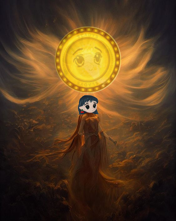 miladymemecoin's tweet photo. As the sun paints the sky in hues of gold, let $LADYS awaken your inner strength and remind you of the endless possibilities that lie ahead. https://t.co/qfyhcvI2WC