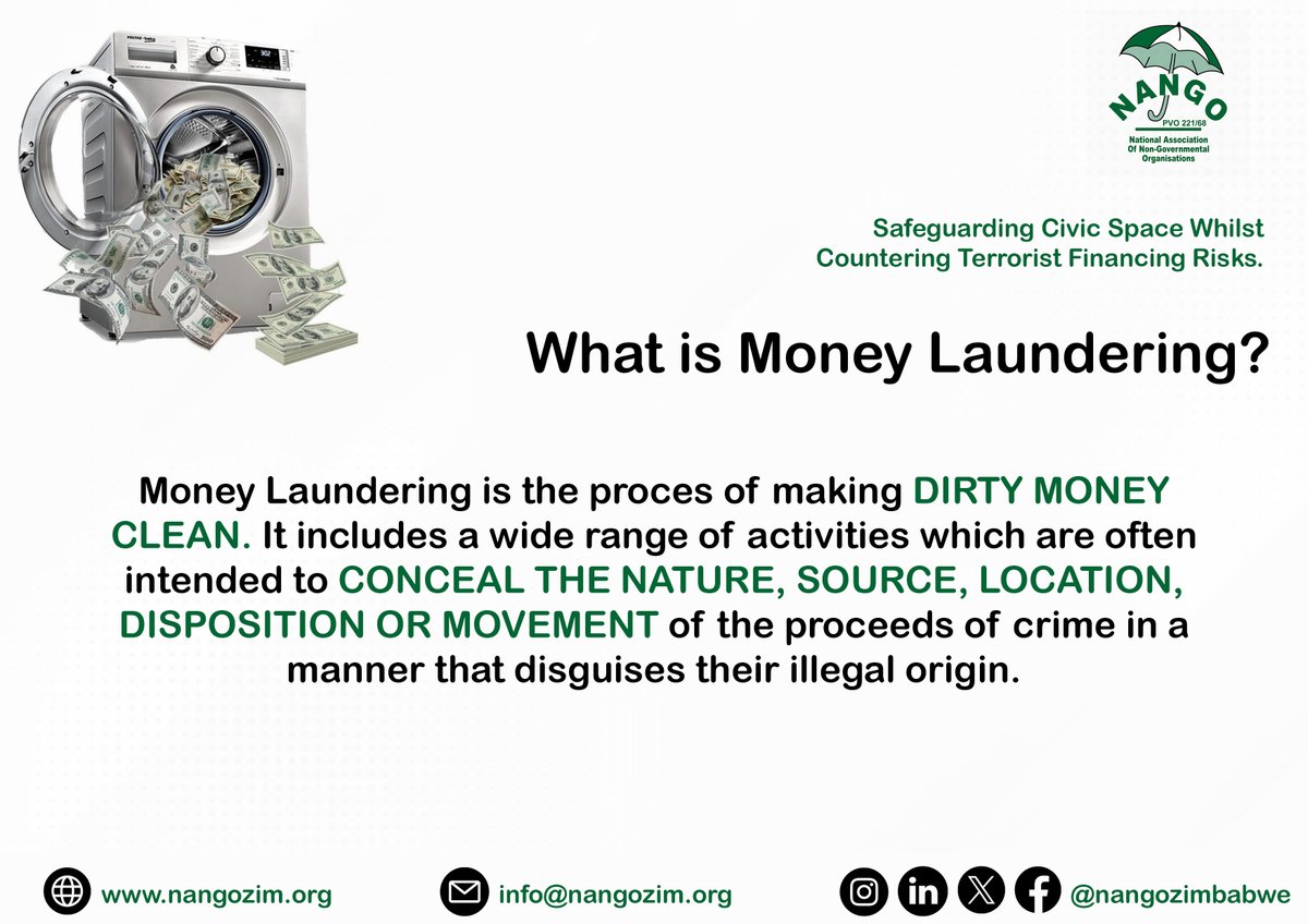 Money laundering (ML) includes a wide range of activities and processes  which are often intended to conceal the nature, source, location,  disposition or movement of the proceeds of crime in a manner