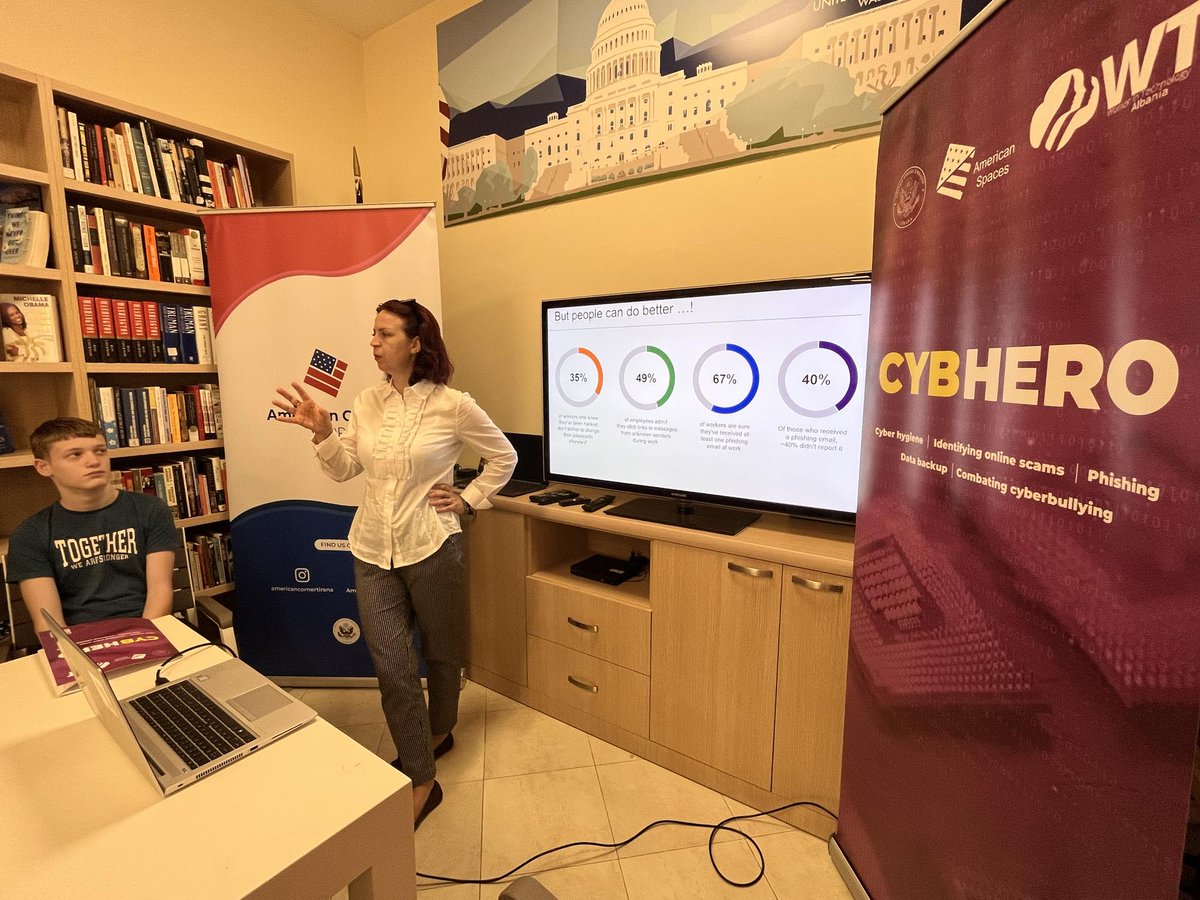 AC Vlora (@acvlora) on Twitter photo 📷📷📷Sa të sigurt jemi kur përdorim internetin?
Javën e kaluar, AC Vlora organizoi një sesion informues informativ për sigurinë kibernetike të drejtuar nga WIT Albania. Ky sesion nënvizoi rolin vendimtar të sigurisë kibernetike në epokën e sotme dixhitale.<a href="/USEmbassyTirana/">U.S. Embassy Tirana</a> 📷📷📷Sa të sigurt jemi kur përdorim internetin?
Javën e kaluar, AC Vlora organizoi një sesion informues informativ për sigurinë kibernetike të drejtuar nga WIT Albania. Ky sesion nënvizoi rolin vendimtar të sigurisë kibernetike në epokën e sotme dixhitale.<a href="/USEmbassyTirana/">U.S. Embassy Tirana</a>