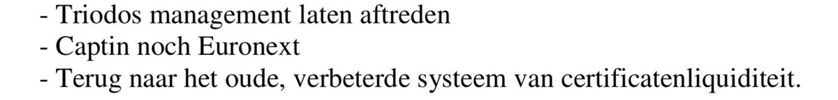 jsshgnt's tweet image. #Triodos #certificatendrama

Onze Belgische verzetsvrienden zien het zo.

Koop de #certificaathouder uit die NIET mee wil (N.A.V. plus 3-4 jaar blokkade compensatie) en ga daarna je goddelijke gang naar #Euronext met de ‘discipelen’.

trioforum.be