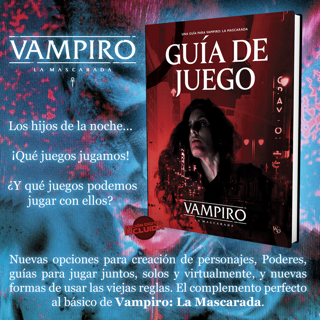 Los vampiros han acechado entre nosotros desde que las primeras ciudades se alzaron sin nombre....

La Guía de Juego recopila nuevas opciones para #V5. 

🩸nosolorol.com/es/inicio/1717… 

#Rol #MuchoRol #JuegosDeRol #TeFaltaRol <a href="/BibliOscura/">Biblioteca Oscura</a> #MundoDeTinieblas #Vamily #VampiroV5 #Vampiro