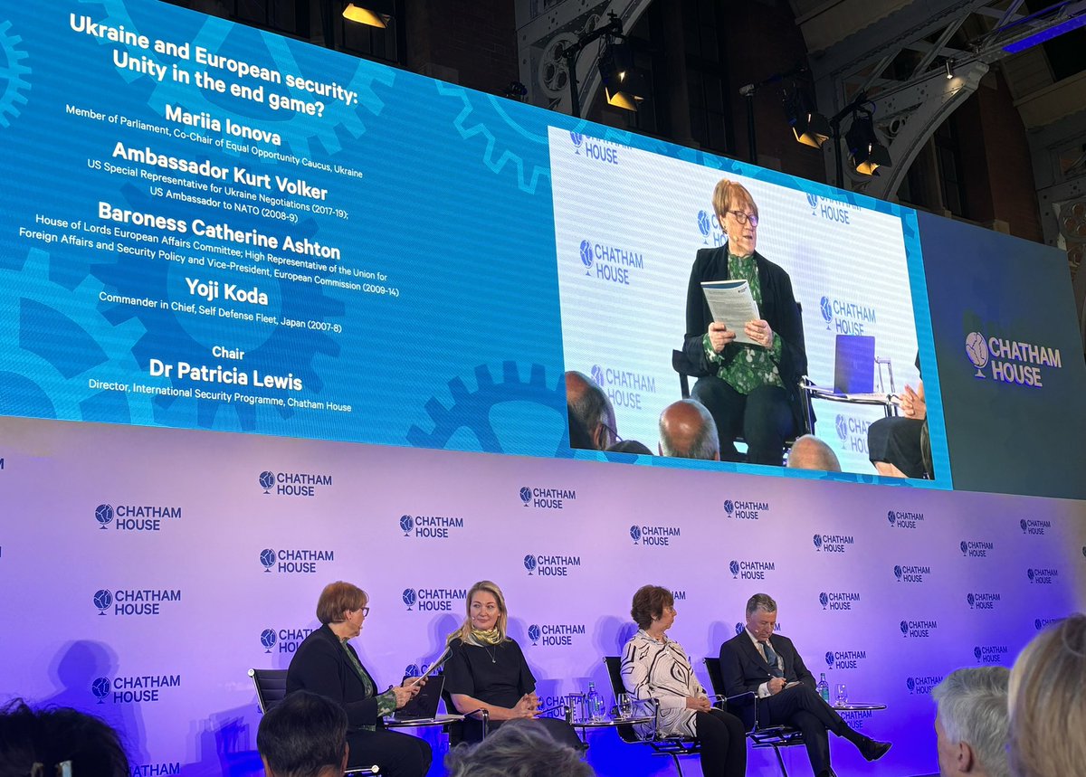 Ukraine and Europe - can we build unity to support Ukraine and end the war? How will European elections affect united action for Ukraine?

Vital questions being discussed by Ambassador <a href="/kvolker/">Kurt Volker</a>, <a href="/PatriciaMary/">Dr Patricia M Lewis</a> and colleagues at <a href="/ChathamHouse/">Chatham House</a> #CHLondon 

<a href="/CH_Events/">Chatham House Events</a>