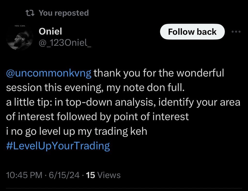 uncommonkvng's tweet image. Trade your way out of poverty…

Should I host another free trading session? #LevelUpYourTrading

100 Repost and I will drop the date 😌