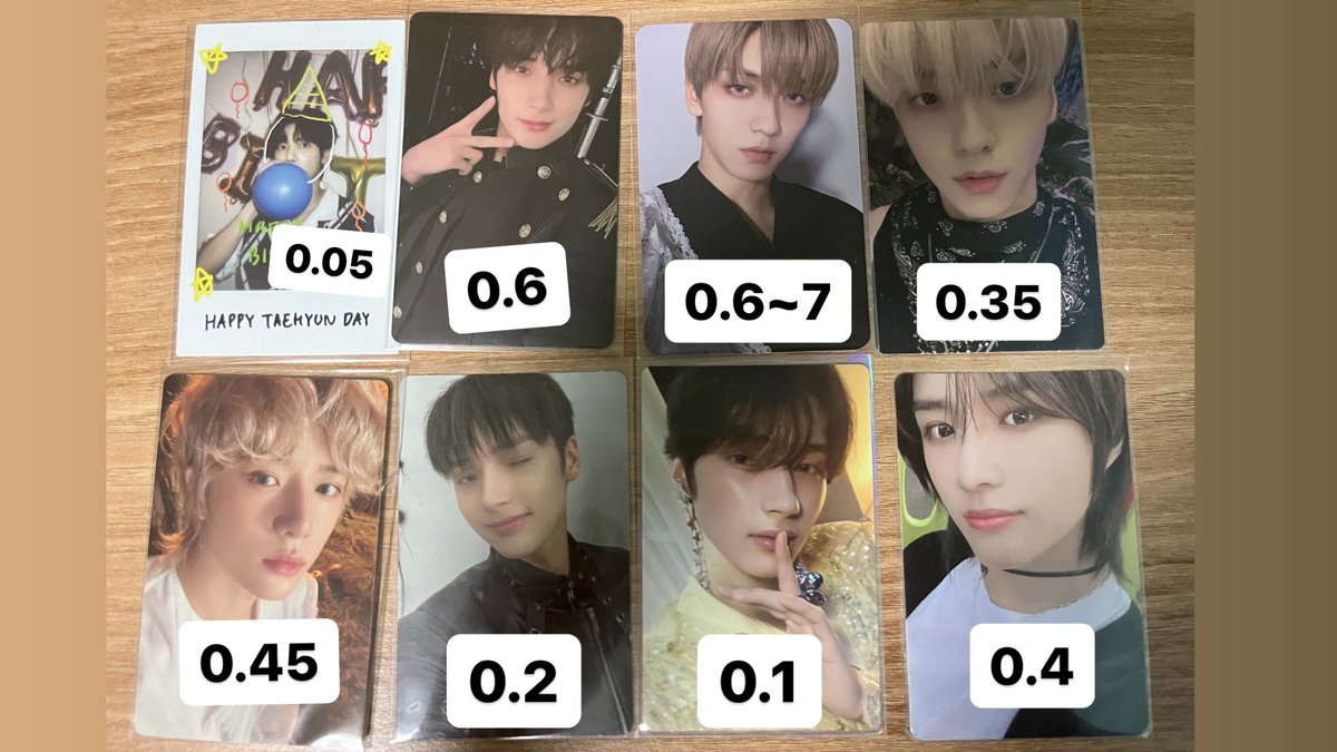 yyyeonjjjun0913's tweet image. 판매글 진짜 미안해요..ㅠ

돈이너무필요해서..ㅠ

진짜 뭐든 뭘 사시든 폭폭덤 진짜
제발 그냥 사가주세여..ㅠㅠㅠㅠ
(좀 많이 사가시면 공굿 덤이 들어갈스도.?) 도무송 비공굿은 진짜 쌓이도록
드리겠습니다!!!!!

반택 이용 (0.2)

포마시세를 조율한 가격입니다.⛔️애눌ㄱㄴ

#투바투포카 #포카