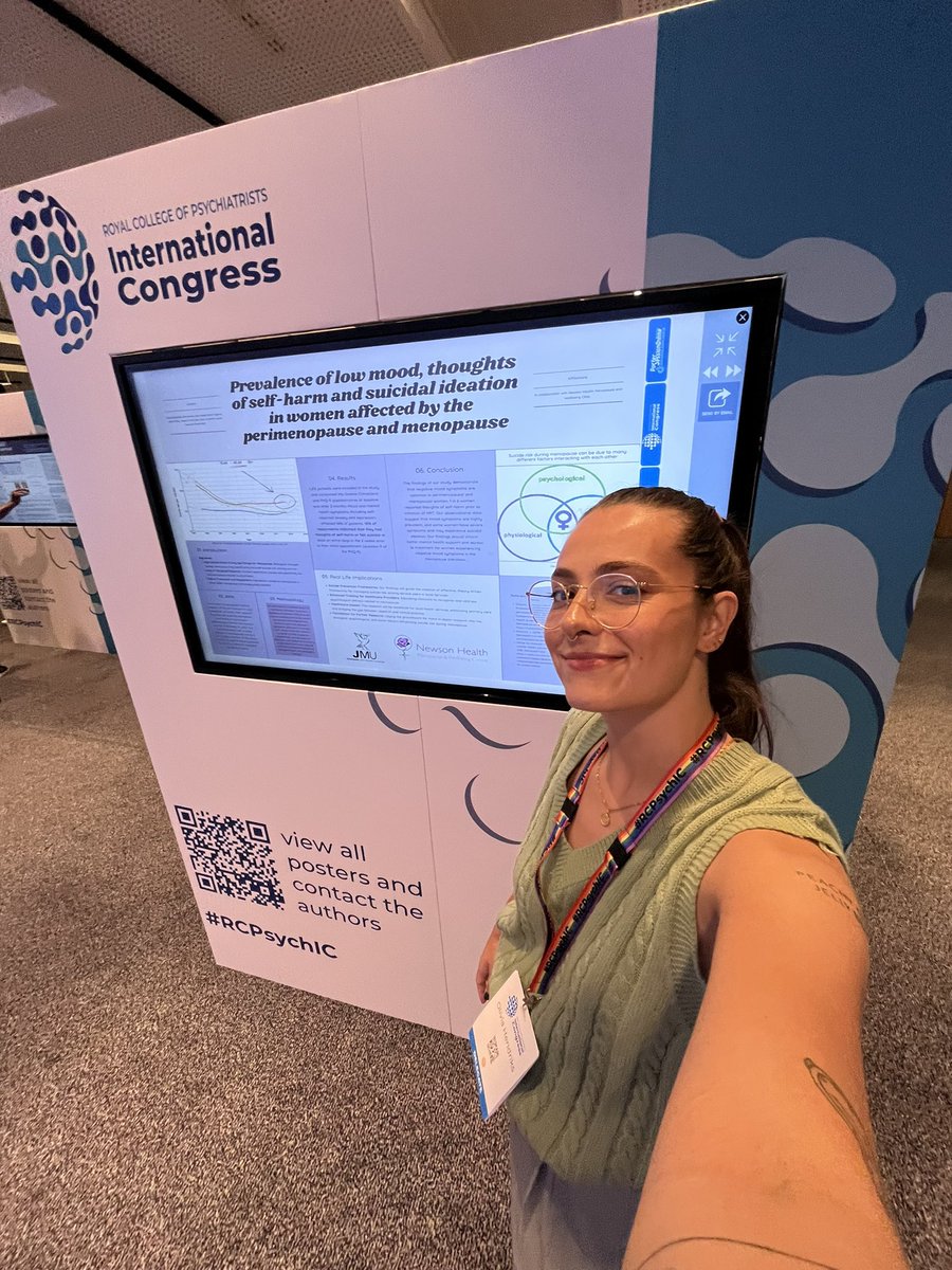 livhendrikspsyc's tweet image. Great to present my poster on suicidality during menopause at #RCPsycCIC this year in the gorgeous city of Edinburgh🏴 (Apologies for the selfie, the struggle of attending conferences alone!)