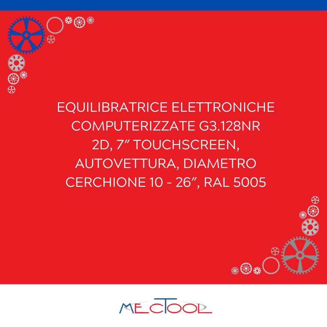 mec_tool's tweet image. EQUILIBRATRICE ELETTRONICHE
COMPUTERIZZATE G3.128NR 2D, 7” TOUCHSCREEN @ravaglioli.official 

#mectool #ravaglioli #followus #officine #🚗 #innovation #🚘 #automotive #social #🔧 #centri