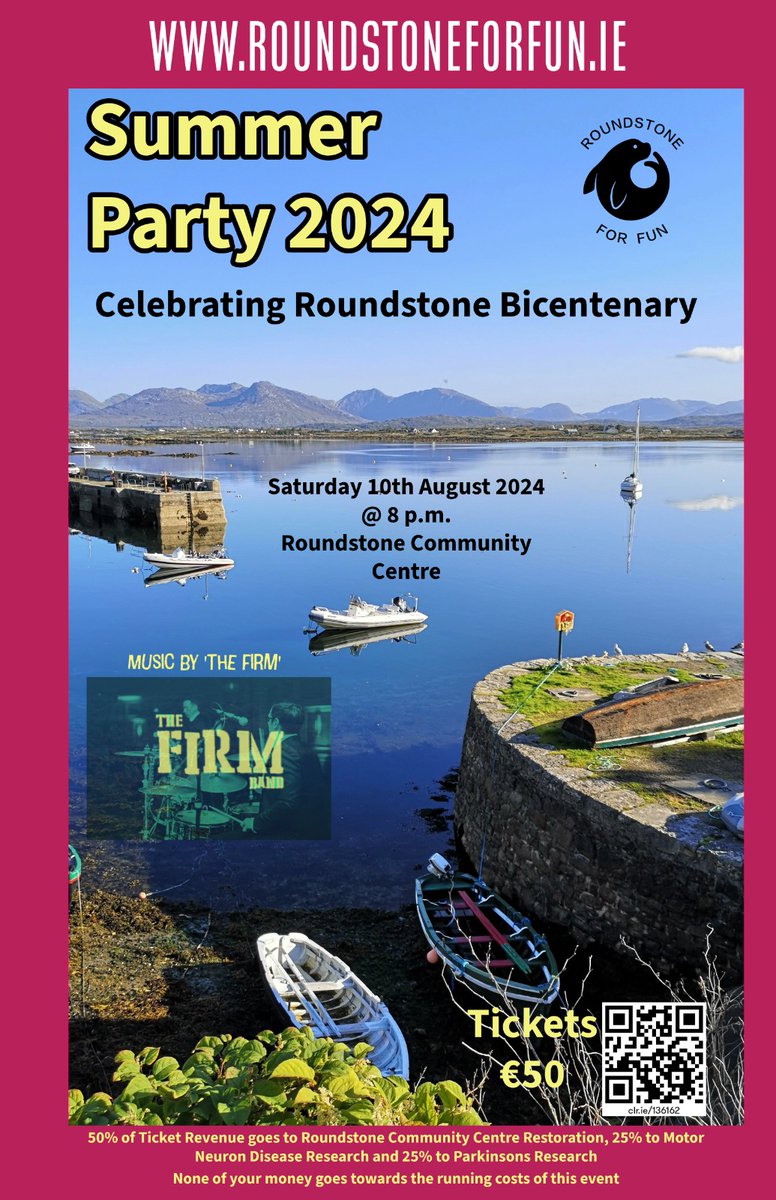 RStoneForFun's tweet image. Roundstone Summer Party Tickets now available.
