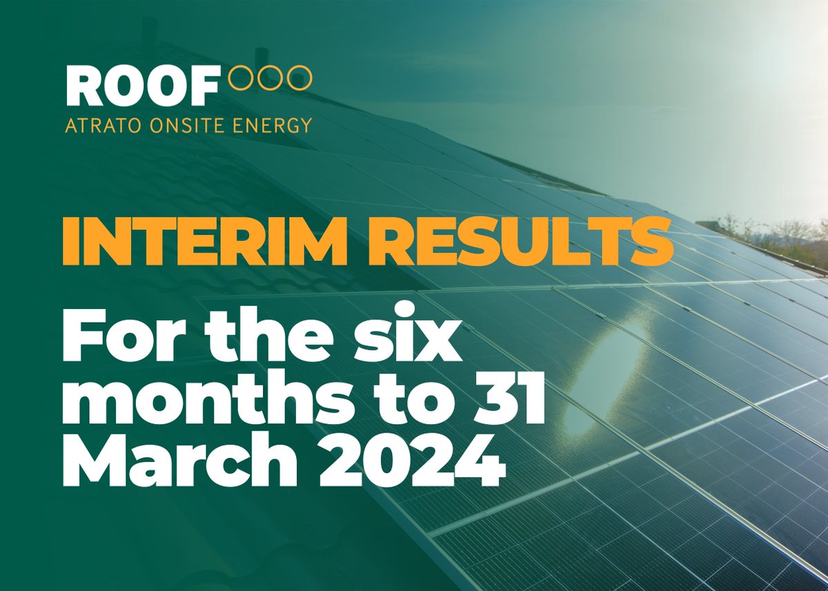 We are delighted to announce Atrato Onsite Energy’s latest interim results for the six months ended 31 March 2024.

Read the full RNS here: atratorenewables.com/investor-centr…

Listen to the presentation here: stream.brrmedia.co.uk/broadcast/6655…