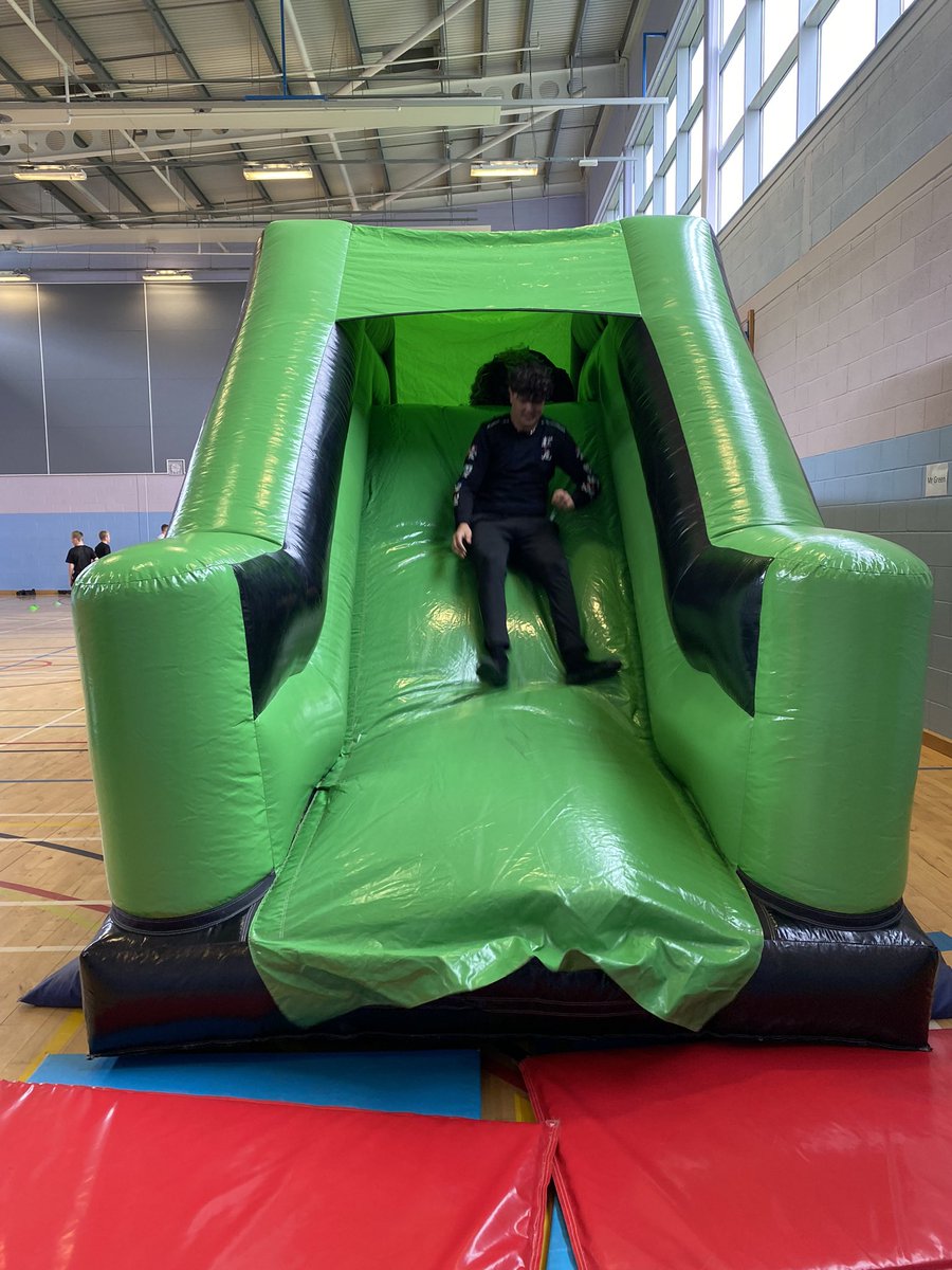 Lornshill's tweet image. The fun continues in the games hall with the inflatables #unitedineffort