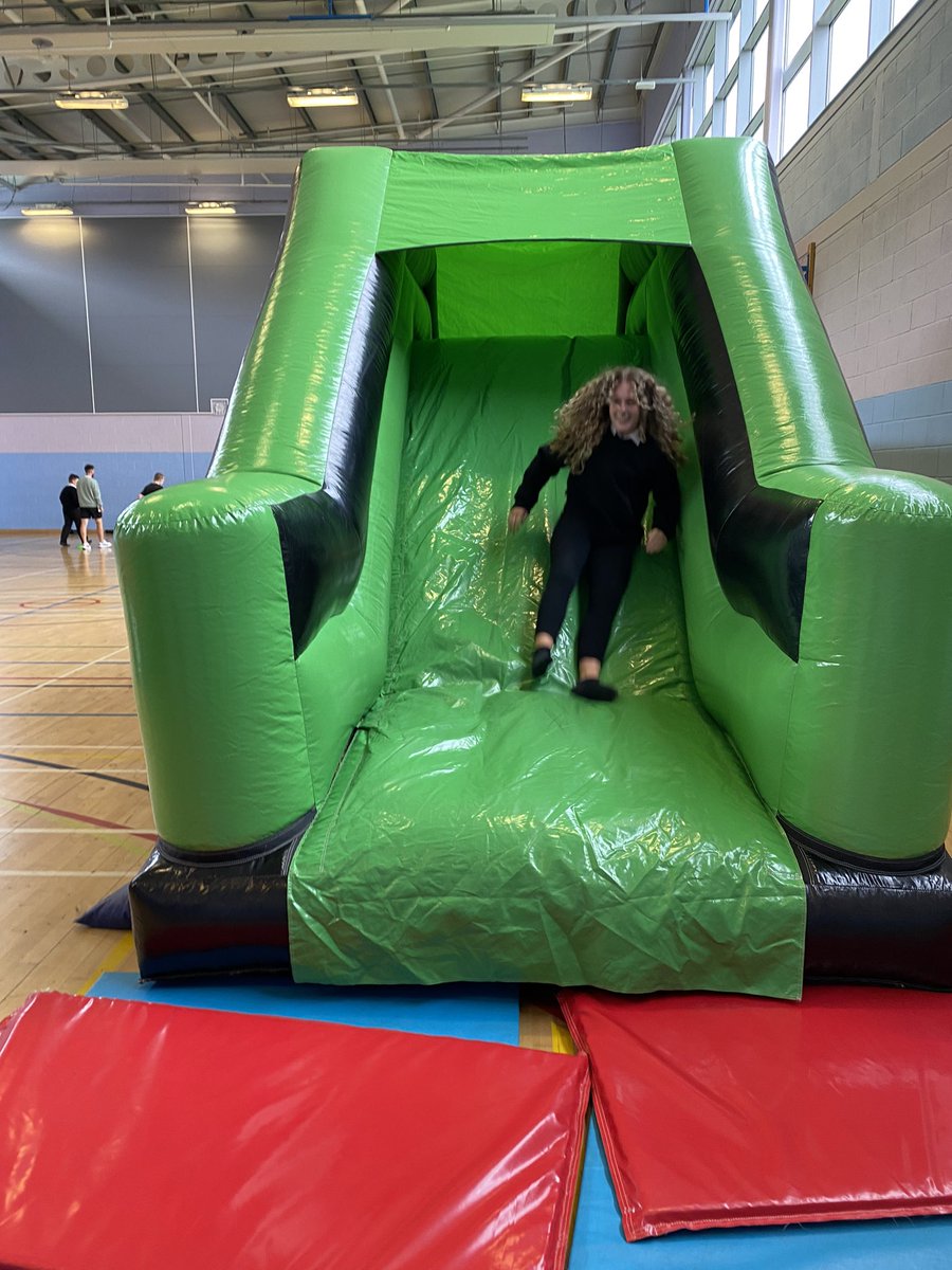 Lornshill's tweet image. The fun continues in the games hall with the inflatables #unitedineffort