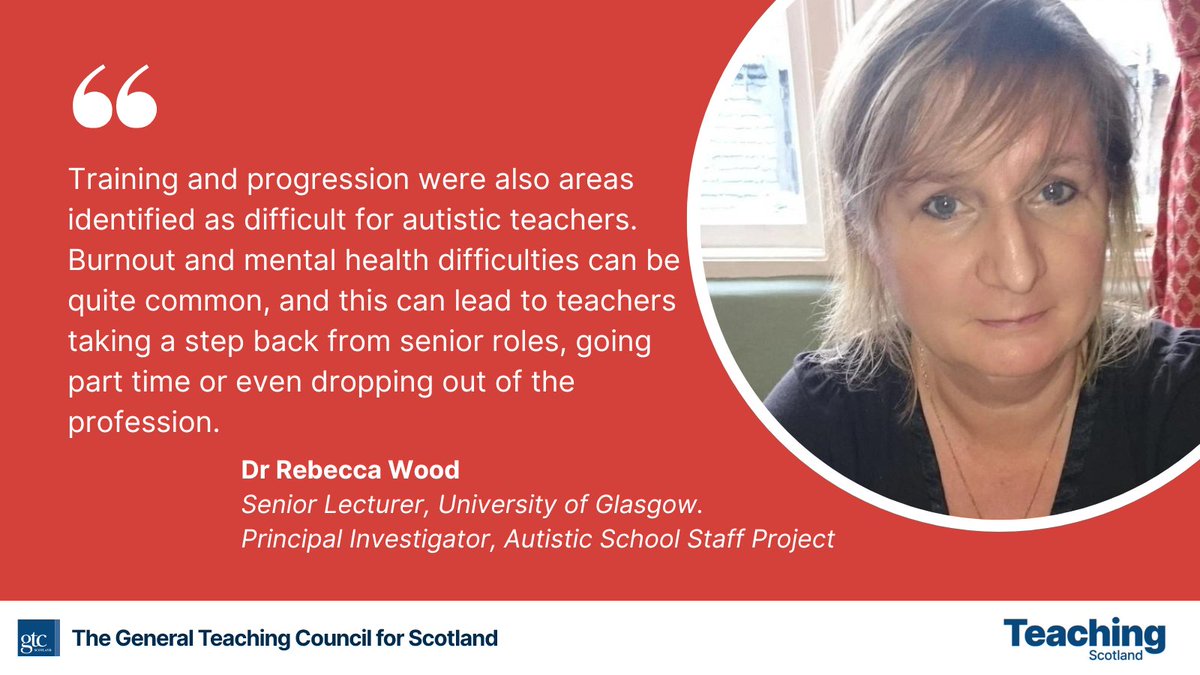 Dr Rebecca Wood, Senior Lecturer at the University of Glasgow, spoke to Teaching Scotland about what we can learn from autistic teachers and how to support neurodivergent colleagues.

readymag.website/gtcscotland/Te…
