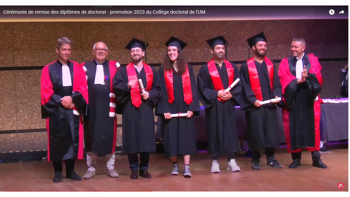 Félicitations à nos étudiants pour l'obtention de leur doctorat en Sciences du Mouvement Humain !