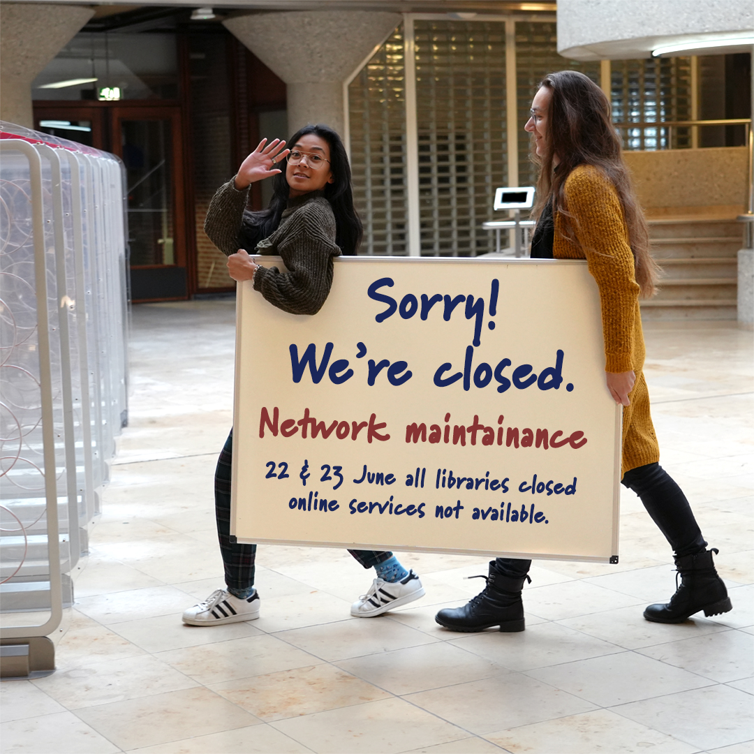 Due to network maintenance <a href="/unileiden/">Universiteit Leiden</a>, all <a href="/ubleiden/">UBLeiden</a> libraries are closed on 22 &amp; 23 June.

Online services requiring ULCN-account login are not available. Our #Catalogue, #DigitalCollections, and resources like databases will be back online on 24 June.
➡️edu.nl/txhbg