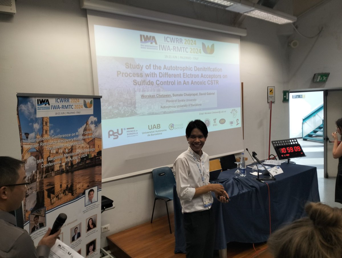 Very proud of Worakan Chetawan and Serena Falcioni <a href="/GENOCOV/">GENOCOV</a> <a href="/DeqbaUab/">UAB enginyeria química, biològica i ambiental</a> who presented their recent results within <a href="/RecyclesEu/">RECYCLES</a> on #SADN process  and #PHA accumulation at #ICWRR24  conference in Sicily. Good job guys!!👍👍