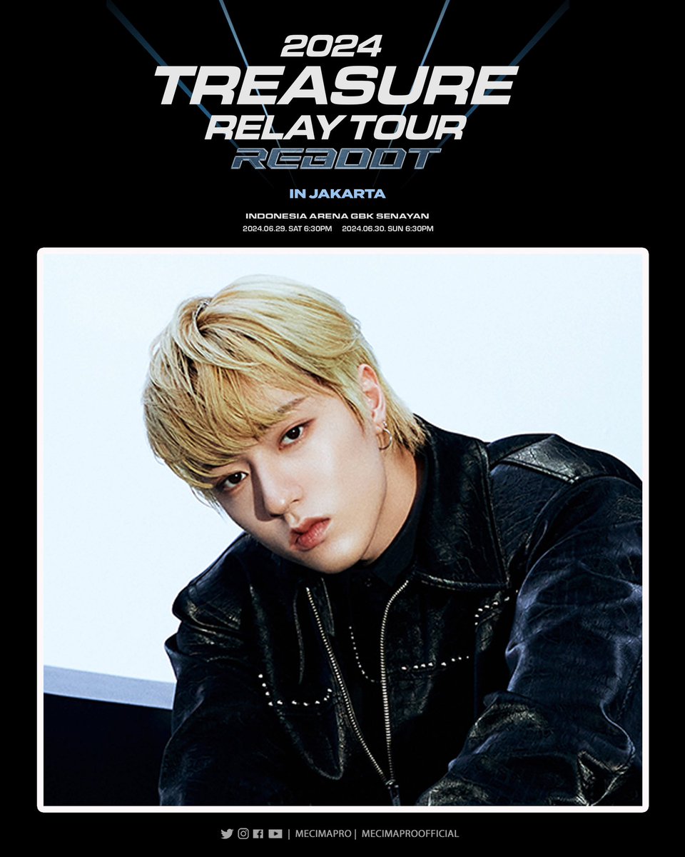 mecimapro's tweet image. TEUME! Just a friendly reminder that #TREASURE_REBOOTinJKT is coming up soon, and #HARUTO can't wait to see you in Jakarta!
-
Ticket available via @mecima_shop and @tiket
-
🔗: bit.ly/treasurereboot…
#TREASURE #RELAY #TOUR #REBOOT #YG #TREASURE_REBOOT_IN_JAKARTA